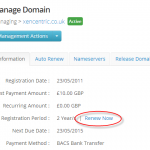 How to pay for your domain renewal via Direct Debit